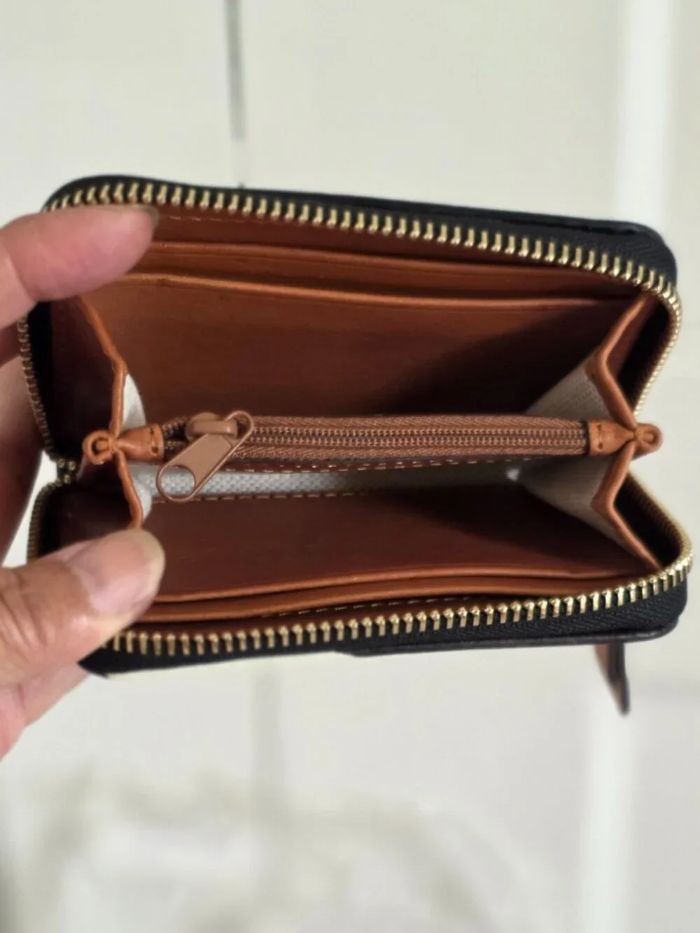 Dooney & Bourke zebra leather zip around